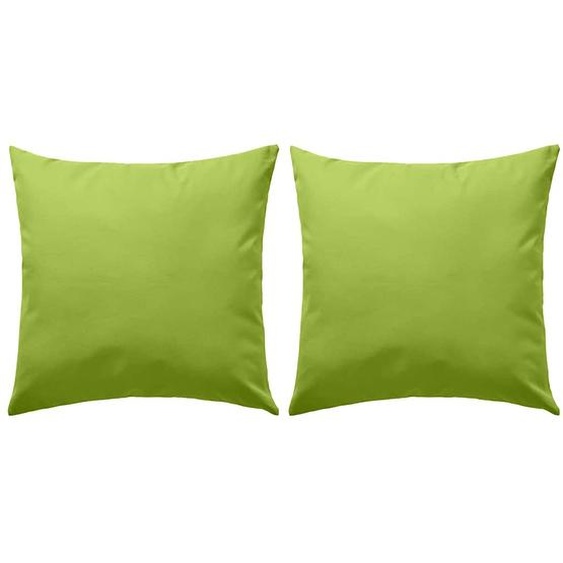 Oreiller dextérieur 2 pcs 45 x 45 cm Vert pomme