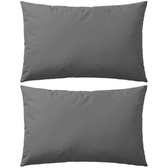 Oreiller dextérieur lot de 2 60 x 40 cm Gris