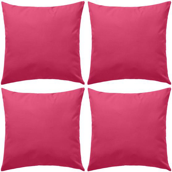 Oreiller dextérieur lot de 4 45 x 45 cm Rose