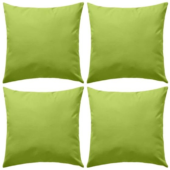 Oreiller dextérieur lot de 4 45 x 45 cm Vert pomme