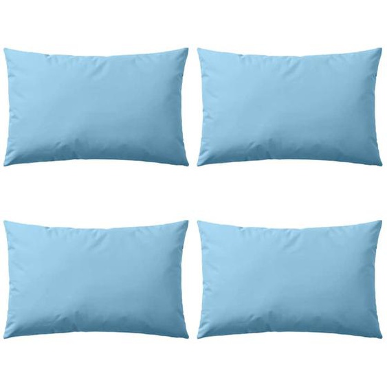 Oreiller dextérieur lot de 4 60 x 40 cm Bleu clair