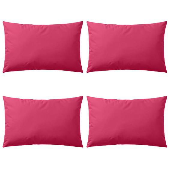 Oreiller dextérieur lot de 4 60 x 40 cm Rose