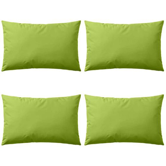 Oreiller dextérieur lot de 4 60 x 40 cm Vert pomme