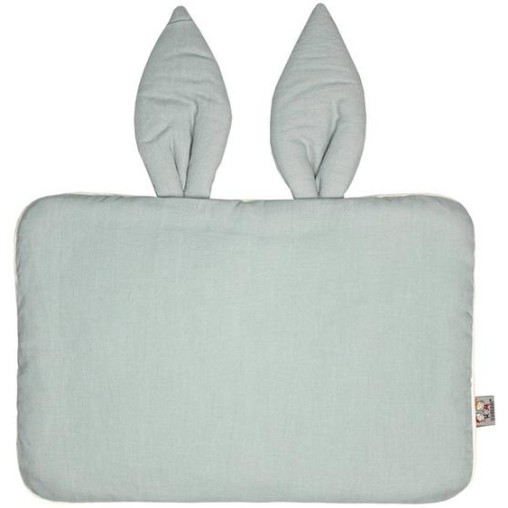Oreiller Extra Plat Lapin En Lin Vert De Gris