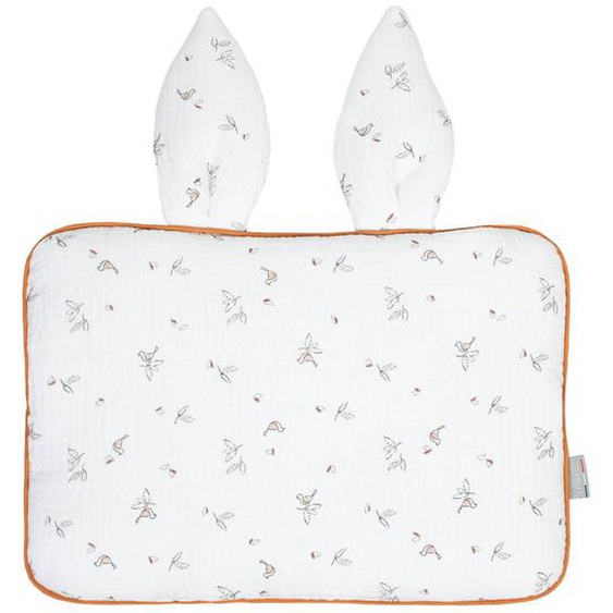 Oreiller Extra Plat Lapin Melody Melody, Blanc Imprimé Minimali