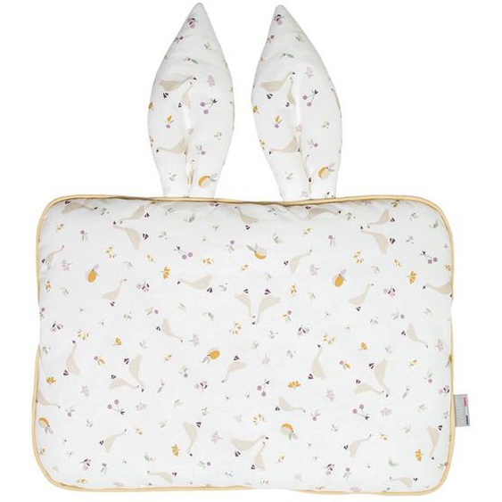 Oreiller Extra Plat Lapin Sidonia Sidonia, Beige, Écru, Blanc