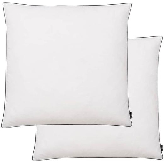 Oreiller lot de 2 Remplissage de duvet 80 x 80 cm Blanc