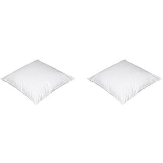 Oreiller moelleux enveloppe percale (lot de 2)