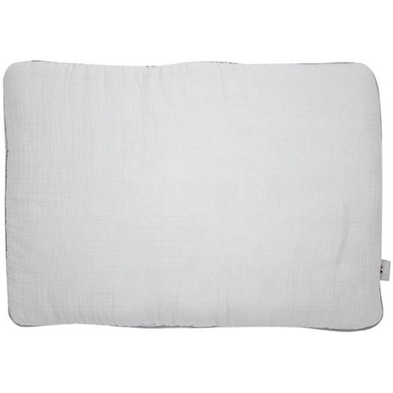 Oreiller Plat En Gaze De Coton Jeanne Gris Clair