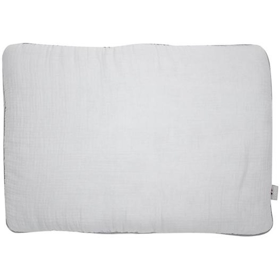Oreiller Plat En Gaze De Coton Jeanne Gris Clair