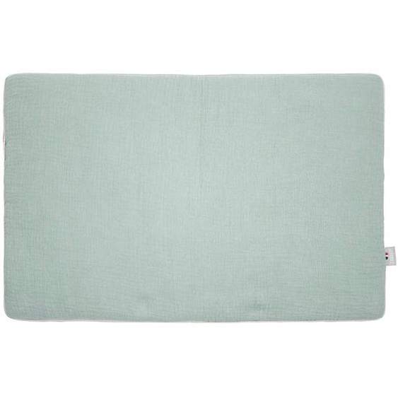 Oreiller Plat En Gaze De Coton Jeanne Vert De Gris