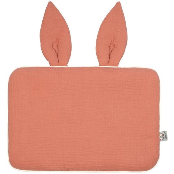 Oreiller Plat Lapin En Gaze De Coton Jeanne Terracotta