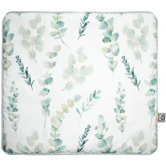 Oreiller Plat Réversible En Coton Eucalyptus Eucalyptus, Vert, Gris