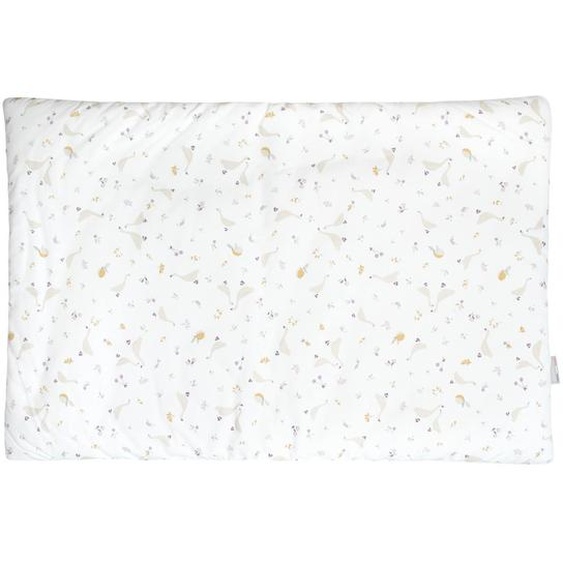 Oreiller Plat Réversible En Coton Sidonia Sidonia, Beige, Écru, Blanc
