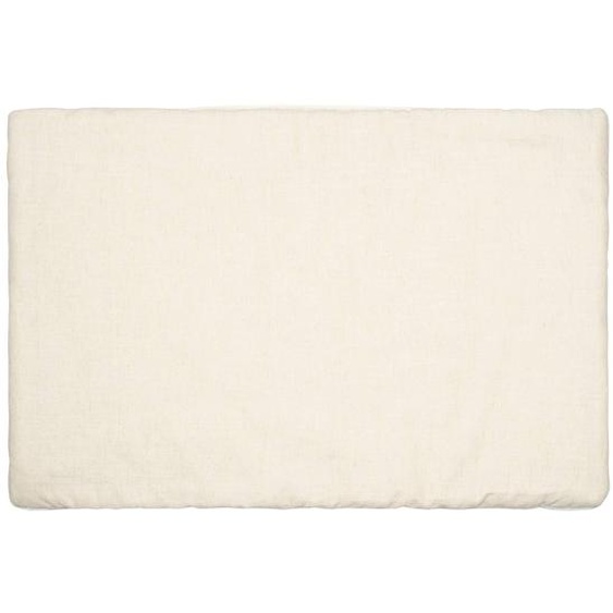 Oreiller Plat Réversible En Lin Lavé Beige