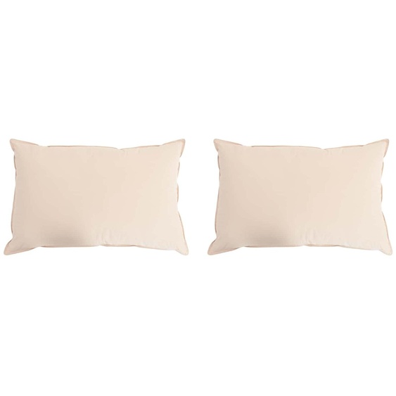 Oreillers vidaXL, lot de 2, beige, 50 x 75 cm, fibres de kapok