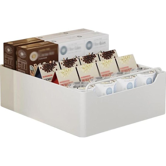 Organisateur de placard de cuisine extensible - Étagère coulissante avec panier - Montage adhésif sans perçage - Panier en acier avec poignée - 30 cm - Blanc