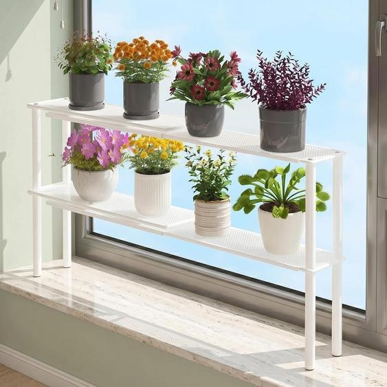 Organisateur de rangement pour étagère de cuisine, coulissant, blanc, 35-66 cm
