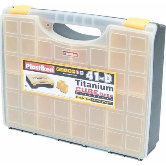 Organisateur doutils - Plastique - 83041D_BLACK - Cube - 41 cm - Titane - Plastique