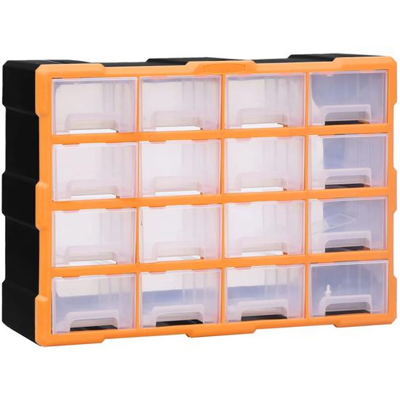 Organisateur multi-tiroirs avec 16 tiroirs centraux 52x16x37 cm