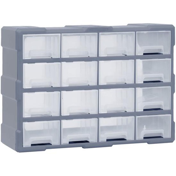 Organisateur multi-tiroirs avec 16 tiroirs centraux 52x16x37 cm