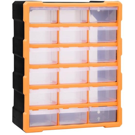 Organisateur multi-tiroirs avec 18 tiroirs centraux 38x16x47 cm