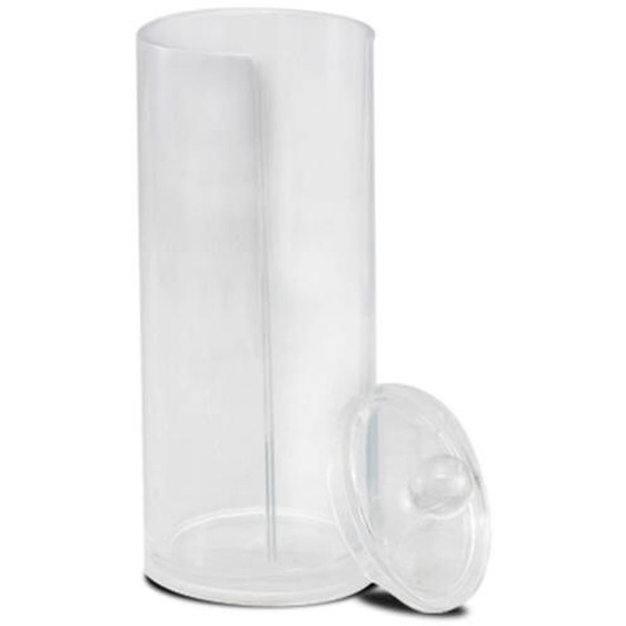 Organisateur rond de disques de coton, distributeur de coton à démaquiller - Diamètre 7 x Hauteur 20 cm -JUANIO