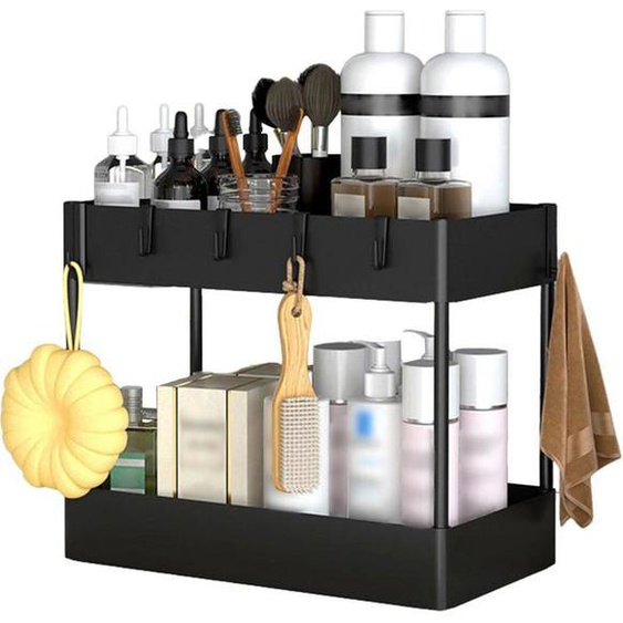 Organisateur sous évier - Organisateur de rangement sous évier de cuisine - Étagère de rangement multifonctionnelle sous évier pour