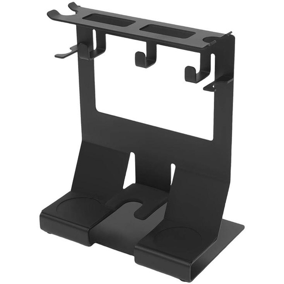 Organiseur pour station café - Étagère en fer - Station de tassage 58 mm - Crochets à outils - 23 × 14,7 × 29,2 cm - Rectangulaire - Noir