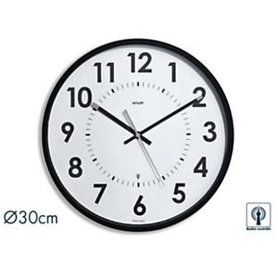 ORIUM Abylis - Horloge analogique murale silencieuse - Diamètre 30 cm - Noir