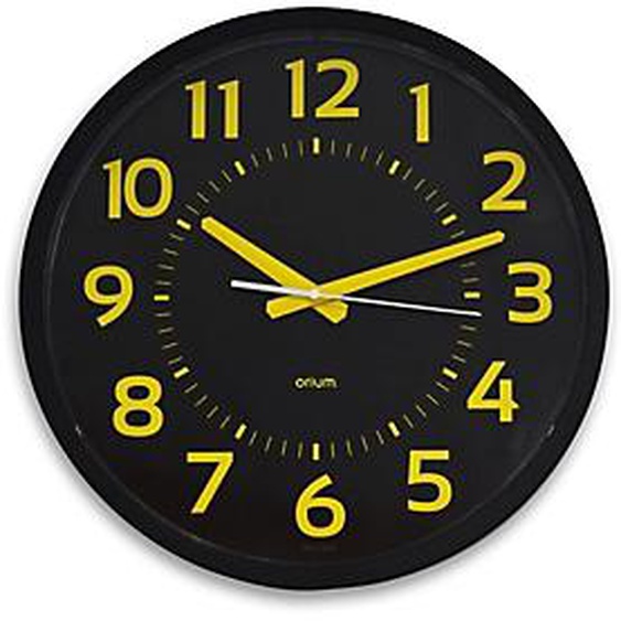 ORIUM Contraste - Horloge analogique murale silencieuse à quartz - Diamètre 40 cm - Noir