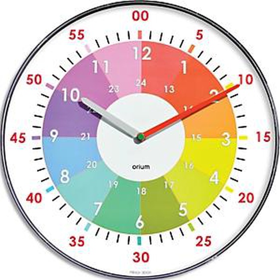 ORIUM Horloge dapprentissage, diamètre 30 cm, idéal pour apprendre lheure