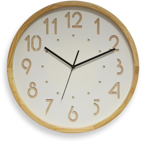 ORIUM Horloge murale analogique Oslo silence, Ø 41 cm - Coloris bois clair
