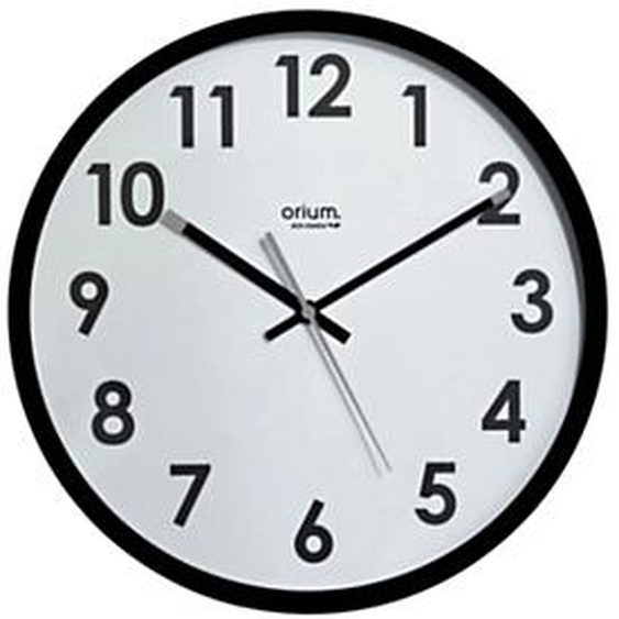 Orium Horloge murale eco-conçue Naturalis silencieuse - Noir