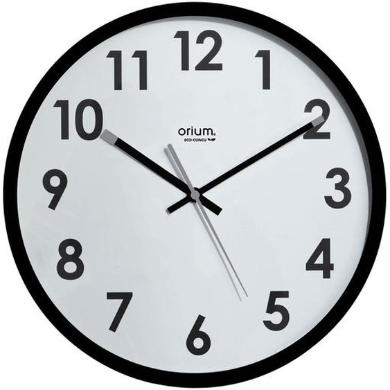 Orium Horloge murale eco-conçue Naturalis silencieuse - Noir