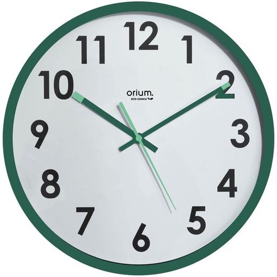 Orium Horloge murale eco-conçue Naturalis silencieuse - Vert