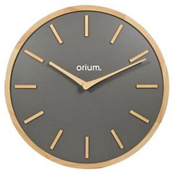 Orium Horloge murale Elegance silencieuse - Bois/gris anthracite
