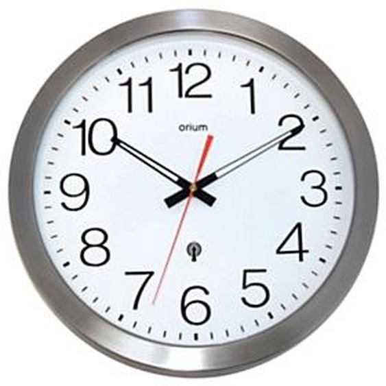 ORIUM Horloge murale étanche radio-contrôlée, Ø 35,5 cm - Inox