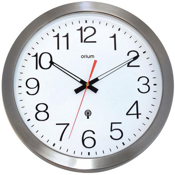 ORIUM Horloge murale étanche radio-contrôlée, Ø 35,5 cm - Inox