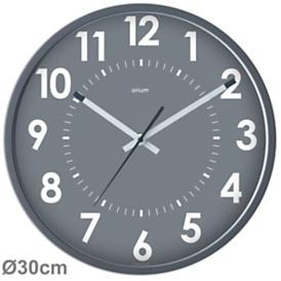 ORIUM Horloge murale silencieuse à quartz, diamètre 30cm - Aluminium