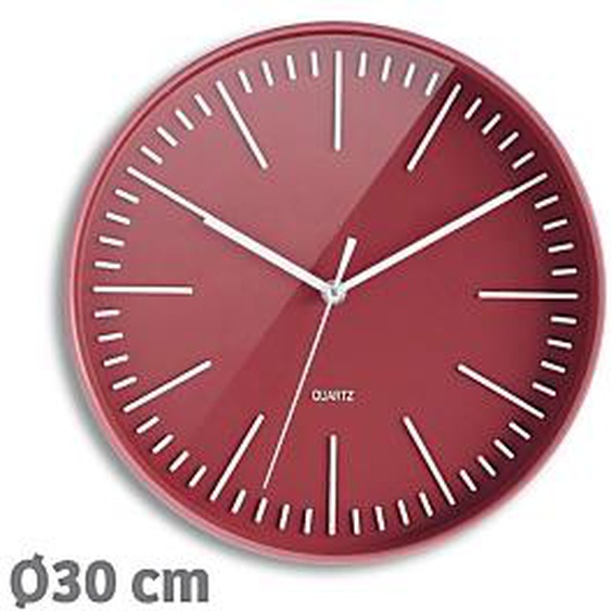 ORIUM Horloge Tendancia à Quartz, diamètre 30 cm - Rouge brique