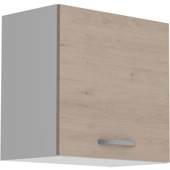 OSLO Meuble haut 1 porte - Décor Chêne Jackson - L 60 x P 36 x H 58 cm