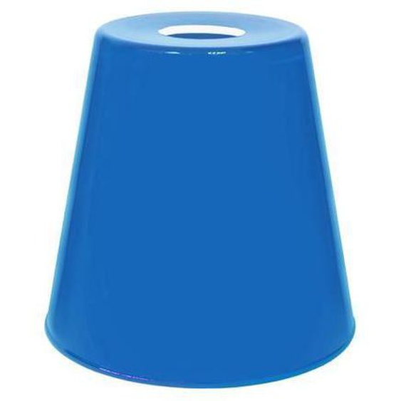 OSMANIA-Abat-jour conique verre  cone bleu 1 ampoule E27 Style: pop color D26xH11,5cm