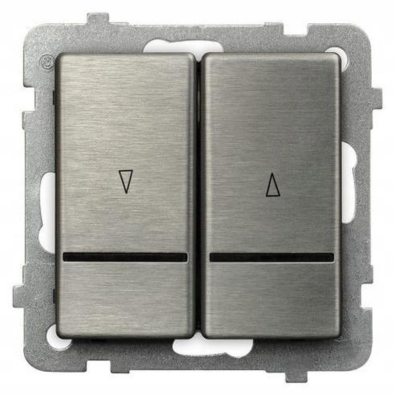 Ospel Sonata Interrupteur Volets Roulants Double Inox