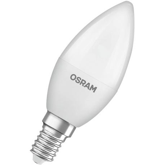 Osram Ampoule flamme E14 opaque 7,5 W - 806 lm - Blanc chaud 2700K - Equivaut 60 W