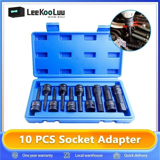 Other LeeKooLuu 10 pièces 1/2 pouces entraînement Impact Torx étoile Bit douilles ensembles de douilles ensemble doutils à main en métal pour clé à tête carrée de 1/2 pouces