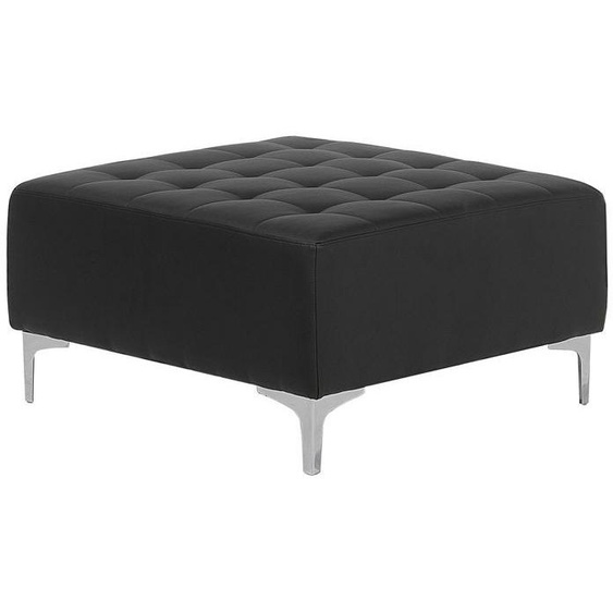 Ottoman en cuir PU noir ABERDEEN