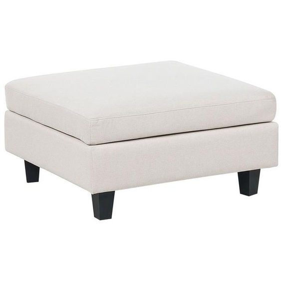 Ottoman en tissu beige clair UNSTAD