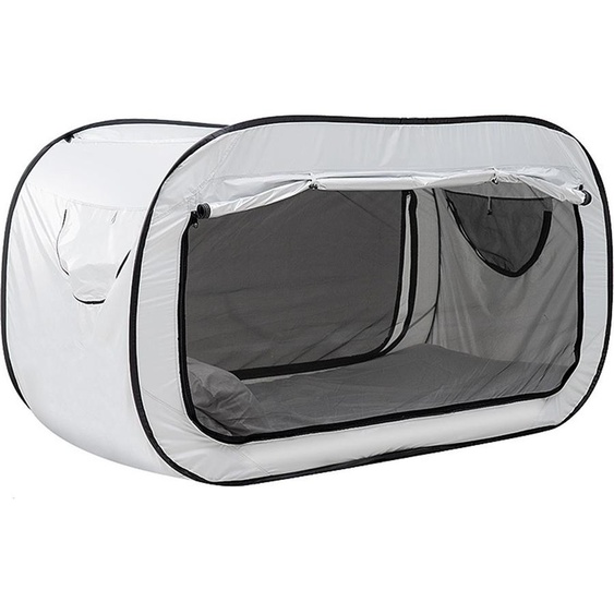 Outdoor Folding Privacy Pop -Bett -Zelt Camping complètement enfermé ombrage pour enfants et adultes Blanc