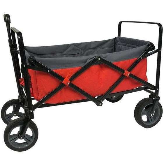 Outdoor Opvouwbare Bolderwagen Rood/Grijs/Zwart